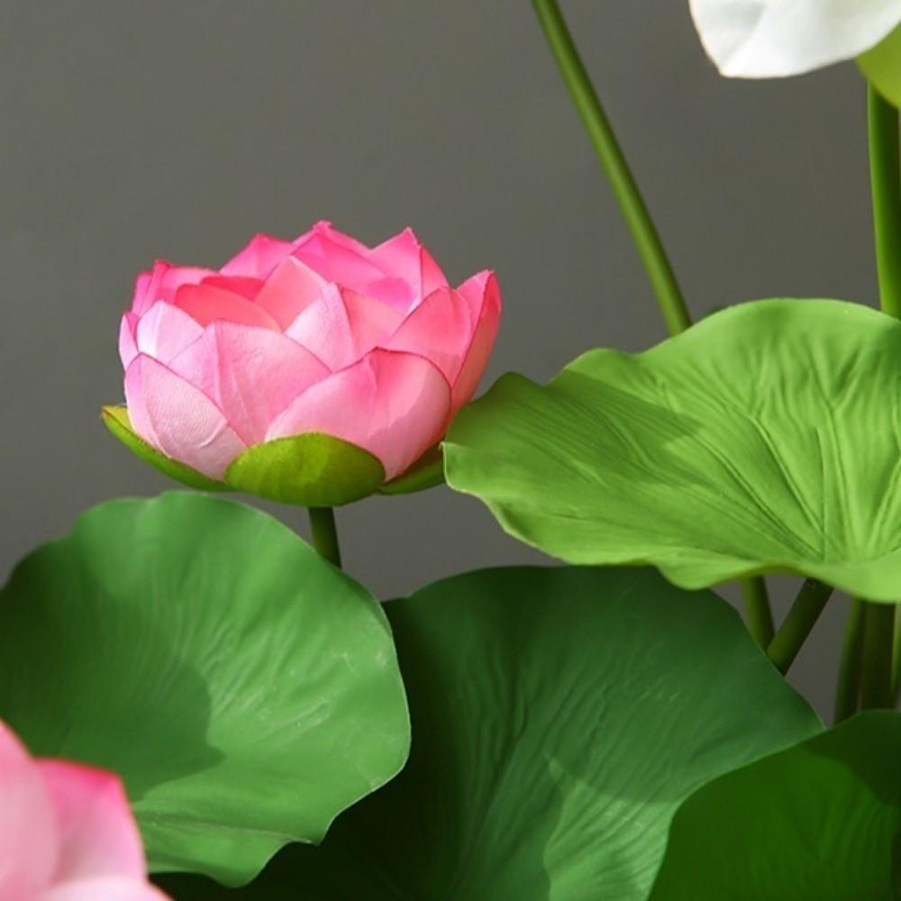 Chinese-style Artificial Flower Branch 55cm Fake Flowers Silk Lotus Flower Wedding Decor