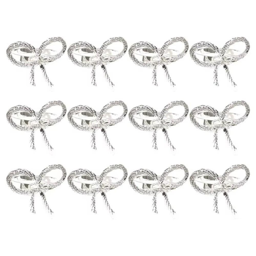 1/6/12pcs Metal Napkin Ring Buckles Gold Dinnig Table Decoration Exquisite Napkin Holder Kitchen
