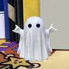 3 Pcs Halloween Ghost Figurine Spooky Small White Ghost Statue Resin Tabletop Ornaments for Indoor Home Office Desk Decor
