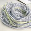 New Pure Linen Blue Striped Scarf for Women Fringed Men's Business Casual Dcorative Soft Linen Scarf