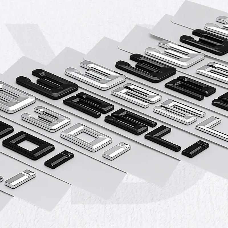 ABS Auto Sticker Letters Decal Voor BMW 320i 520Li 730Li 760Li Kofferbak Emblem Badge