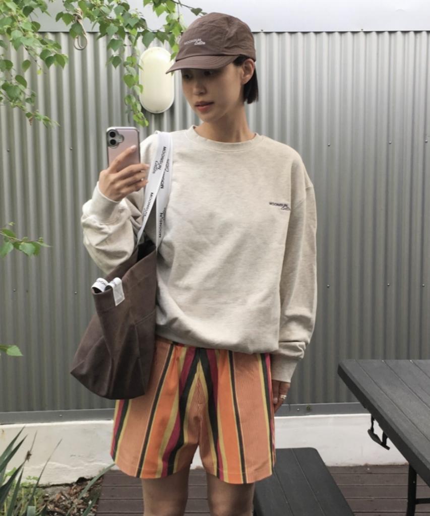 MOONSUN M.C Unisex, Logo Basic Sweatshirt / Oatmeal