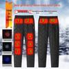 Unisex Heated Fleece-lined Pants with 10-Zone Heating, Adjustable for Winter Waist and Knee Protection for All Ages