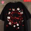 American Butterfly Poker Print T-shirt Men Women Summer 2025 New 100% Cotton Couple Short Sleeves T-shirt Y2k Top Mens Clothing