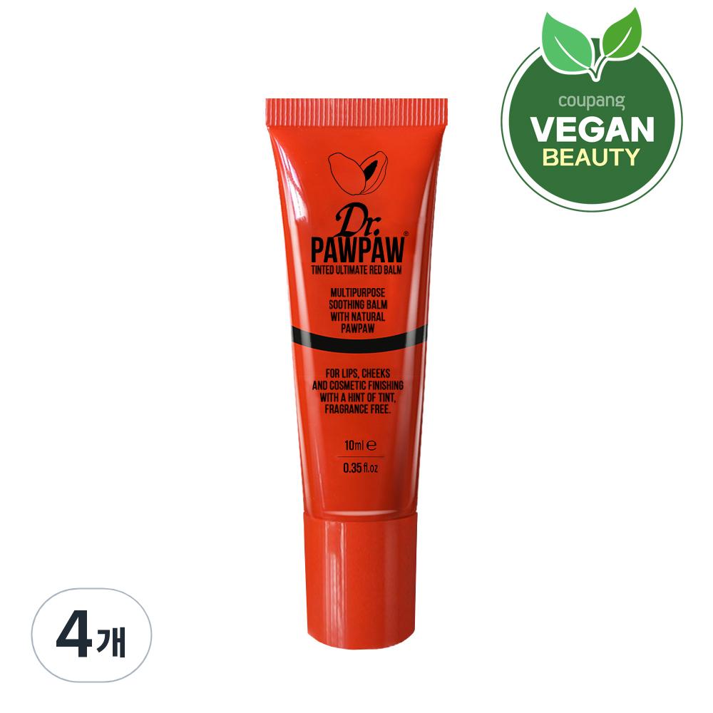Доктор. Popo Оттеночный Ультракрасный Бальзам для Губ 10мл, 4 штуки