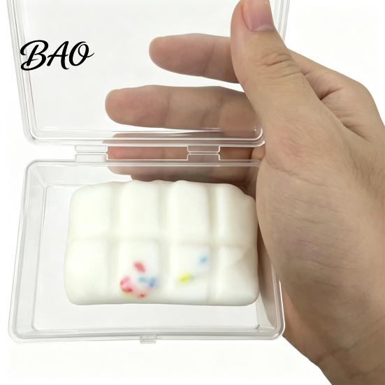 Stress Reduction Gadget Crispy Chocolate Squeeze Toy, Wax Cracking Relief Slow Classroom Calming Toys Rising Fidget Toy with Crackable Texture, Party