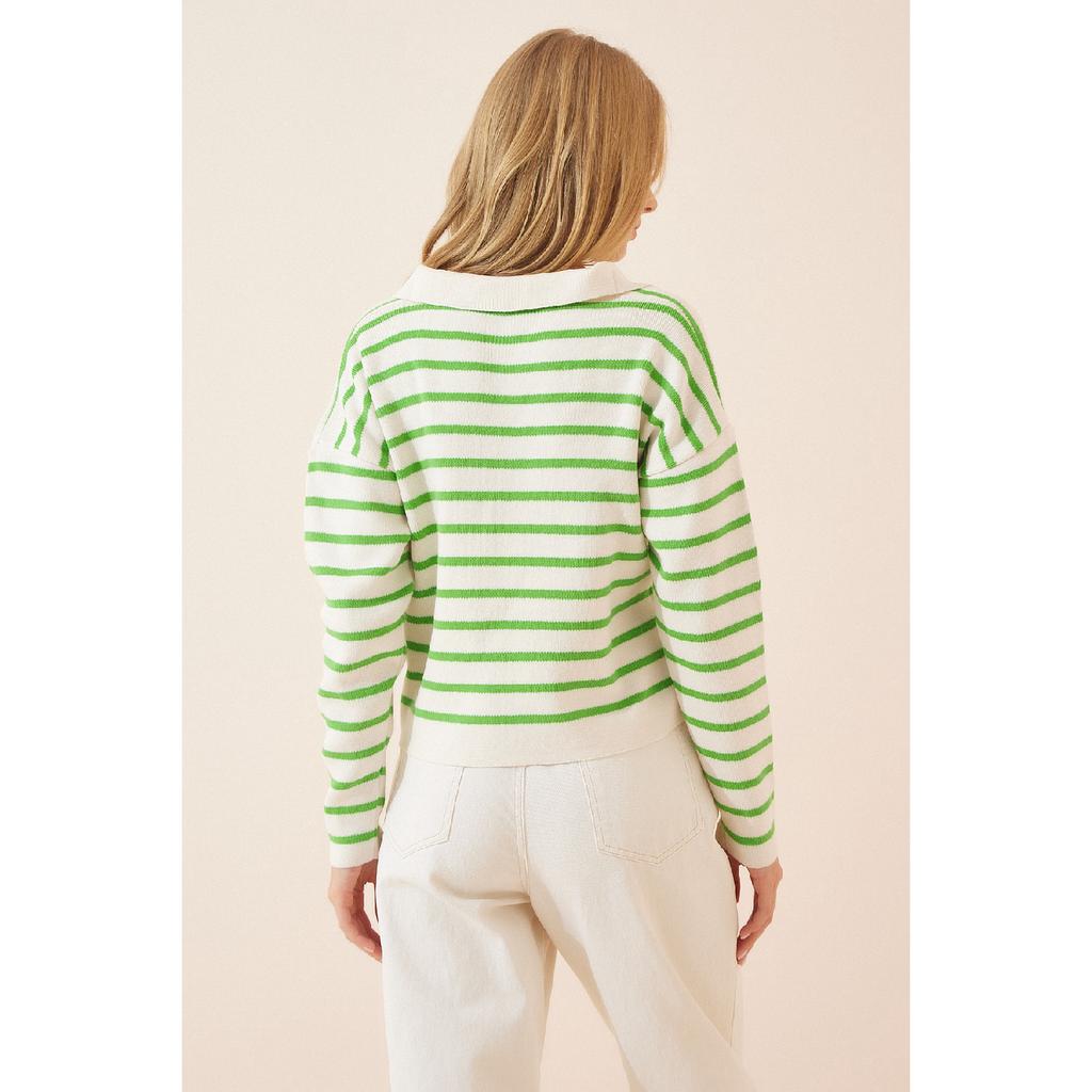 Women's Polo Neck Knitwear Sweater Us00293