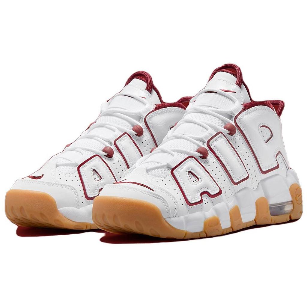 Nike Детские кроссовки Air More Uptempo GS White Team Red Gum Gum-Светло-Коричневые FJ2846-100