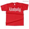 Mens Cotton Unholy Champion Graphic High Quality T Shirt Street Casual Style Tee for Unisex and Women