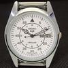 ВОССТАНОВЛЕННЫЕ ВИНТАЖНЫЕ МУЖСКИЕ ЧАСЫ SEIKO 5 AUTO 6309A ИЗ ЯПОНИИ БЕЛЫЕ 556a-a266353-10