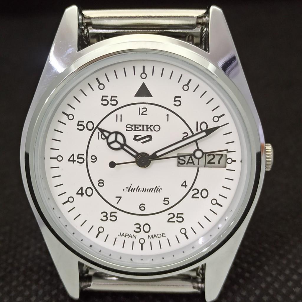 ВОССТАНОВЛЕННЫЕ ВИНТАЖНЫЕ МУЖСКИЕ ЧАСЫ SEIKO 5 AUTO 6309A ИЗ ЯПОНИИ БЕЛЫЕ 556a-a266353-10