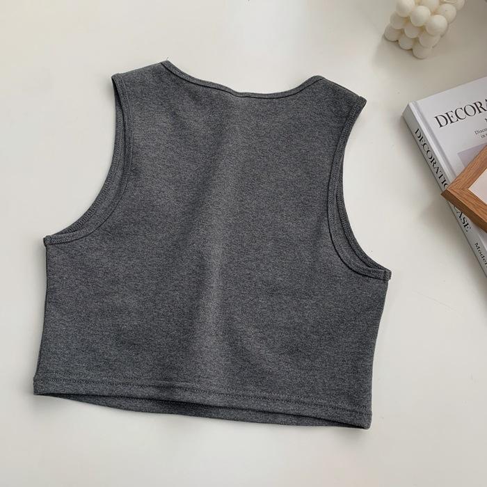 Повседневный топ на бретельках, черный укороченный топ с бретелькой на шее, женские летние майки, однотонный камзол, модный женский укороченный жилет без рукавов