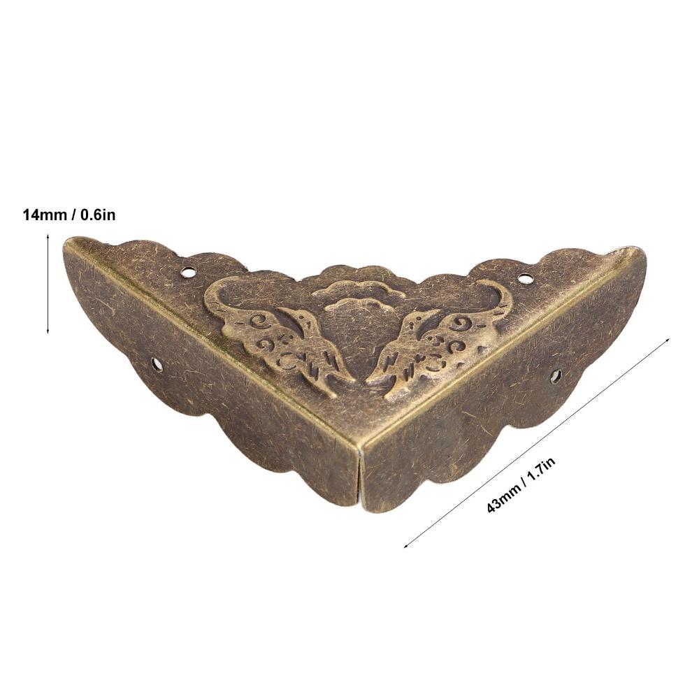 40pcs Bronze Corner Protectors Iron Furniture Corner Guard Angle Code Corner Protector Wooden Box