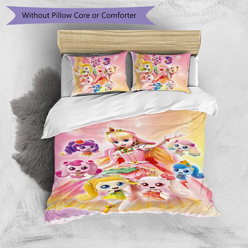 catch teenieping Printed 3PCS Bedding Set Soft Breathable Duvet Cover Pillowcases Set Washable Bedroom Decor Home Gift