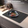 Силиконовый коврик для сушки посуды, термостойкий, для горячих кастрюль и сковородок, кухонный коврик для сушки с широким рельефным бортиком, коврик для циркуляции воздуха на столешницу
