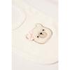 (boxed) Suzene With Teddy Bear Embroidered 100% Cotton Newborn Clothes 5-piece Hospital Bodysuit Set