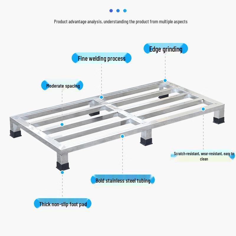 ZISIZ Stainless Steel Floor Storage Shelf