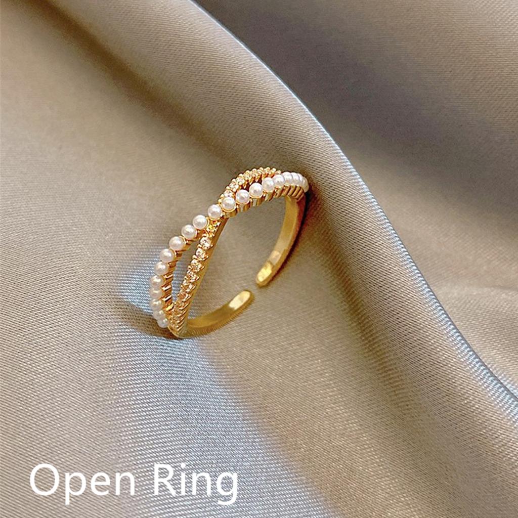 Двойные кольца-бабочки для женщин, регулируемое кольцо с открытием указательного пальца, кольцо со стразами, роскошные ювелирные изделия, аксессуары для темперамента