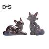 Tea Pet Color Changing Fox Resin Handcrafted Lucky Feng Shui Decoration with Hot Water Good Luck Symbol Teatable Teahouse Ornament