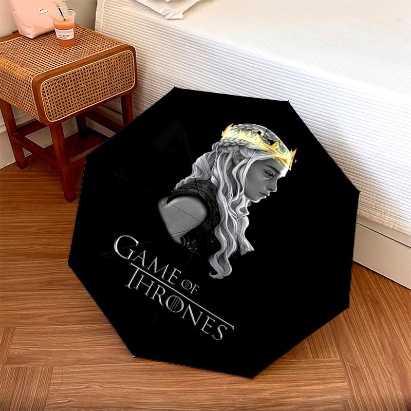 1 шт. Автоматический складной зонт - Мультяшный узор, Портативная и складная конструкция с 19 спицами, Подарки на Рождество и День рождения