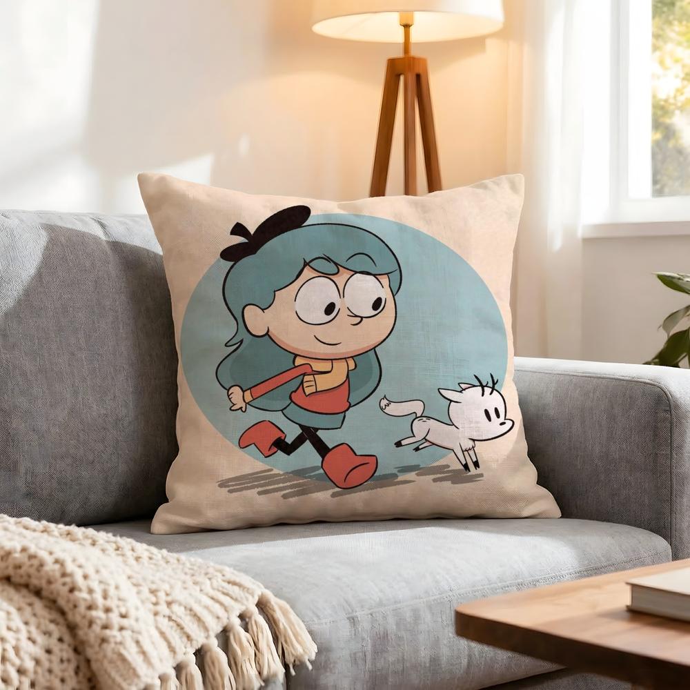Cartoon Hilda Cushion Cover Pcs Decorative Covers Soft Cushion Case for Sofa Couch Decor x x Pillowcases