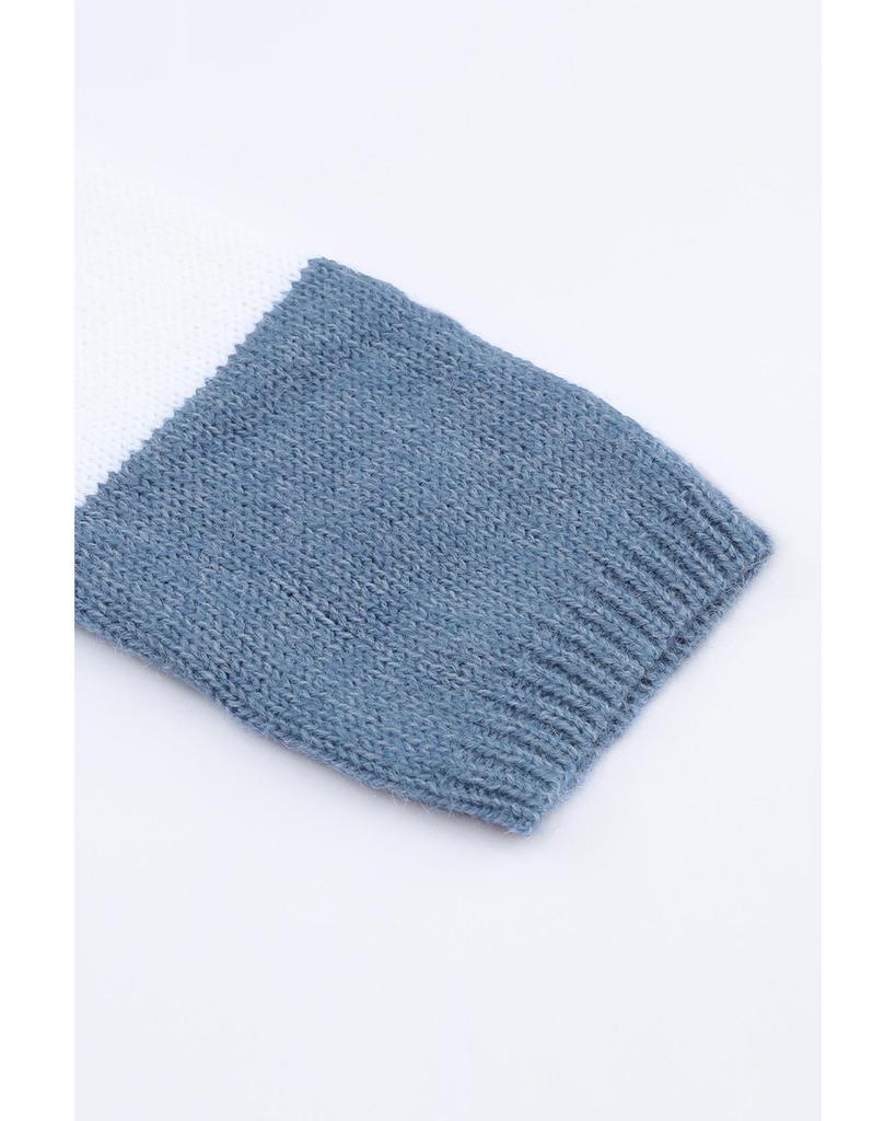 Azura Exchange Colorblock Open Front Long Knit Cardigan