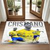 Cristiano Ronaldo Design Crystal Velvet Rug Soft Decorative Mat for Bedroom Entrance