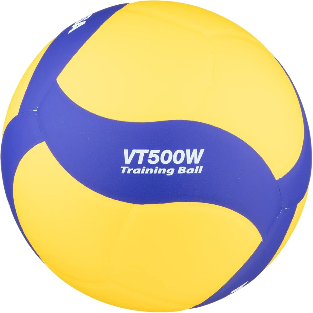 Mikasa VT500W Volleyball Training Medicine Ball 500g Yellow/Blue for General, University, High School Use