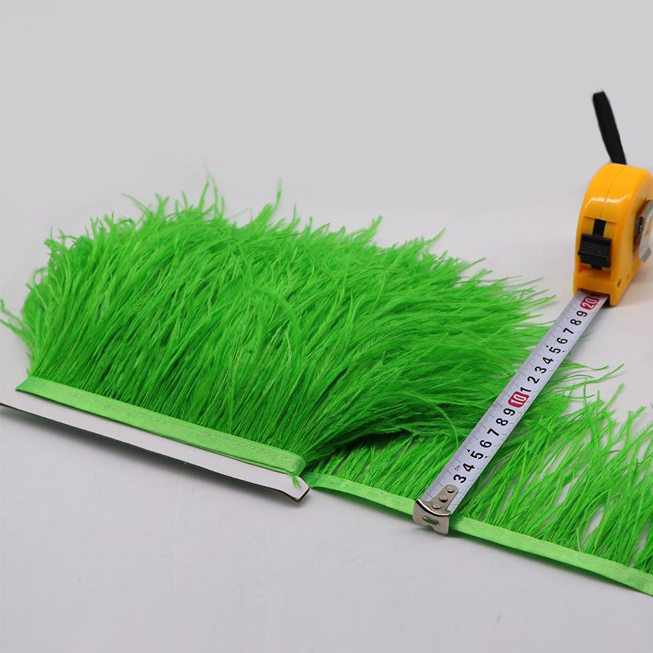 Перо 1 метр Цветные Натуральные Страусиные Перья Бахрома Отделка 8-10 см 10-15 см Лента Перья для Волос для Одежды Свадебный Декор Швейная Отделка