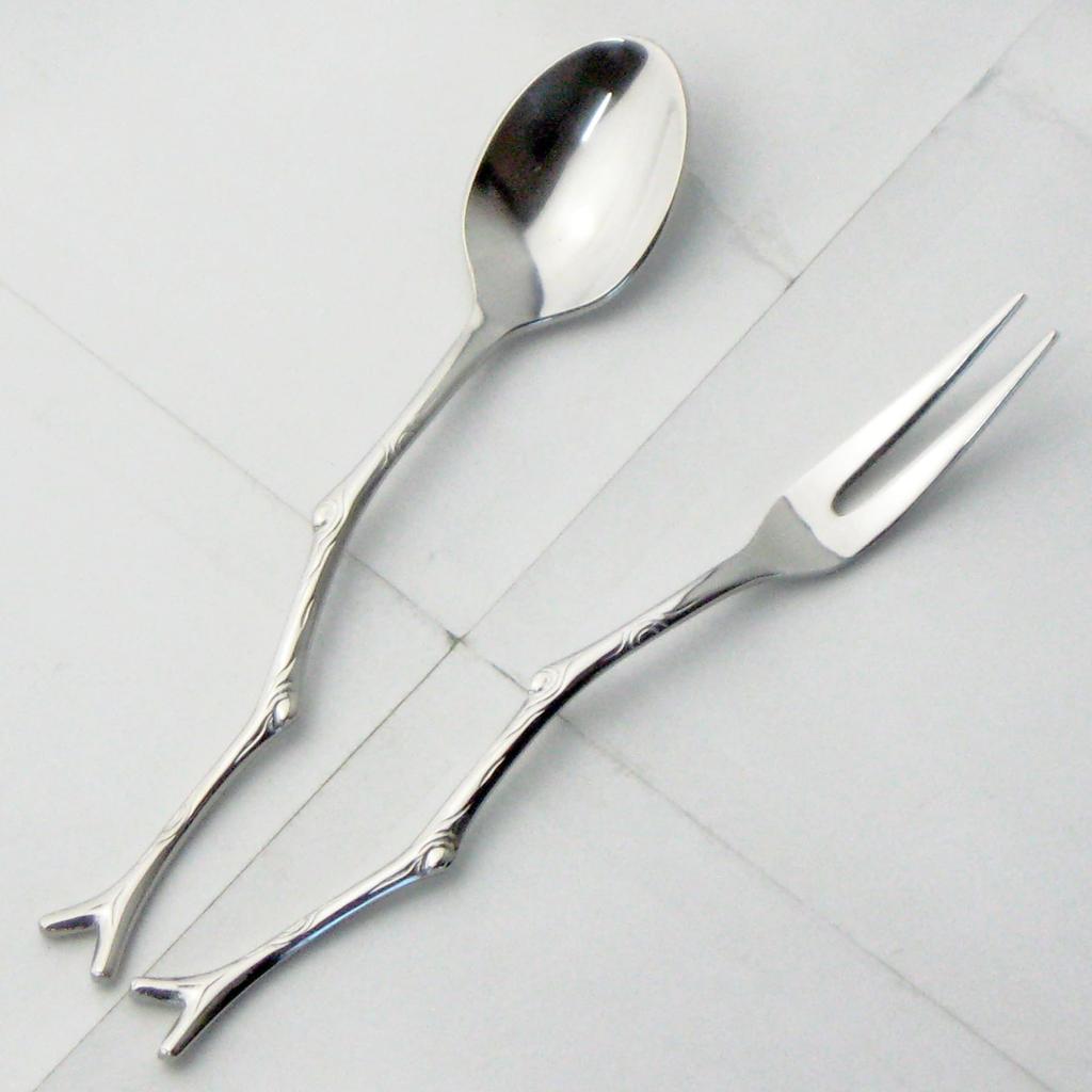 Nagao Small Twig Fruit 5 forks 1 extra Stainless Made in Japan Forks, 12.3cm, + fork, 18-8 Steel,