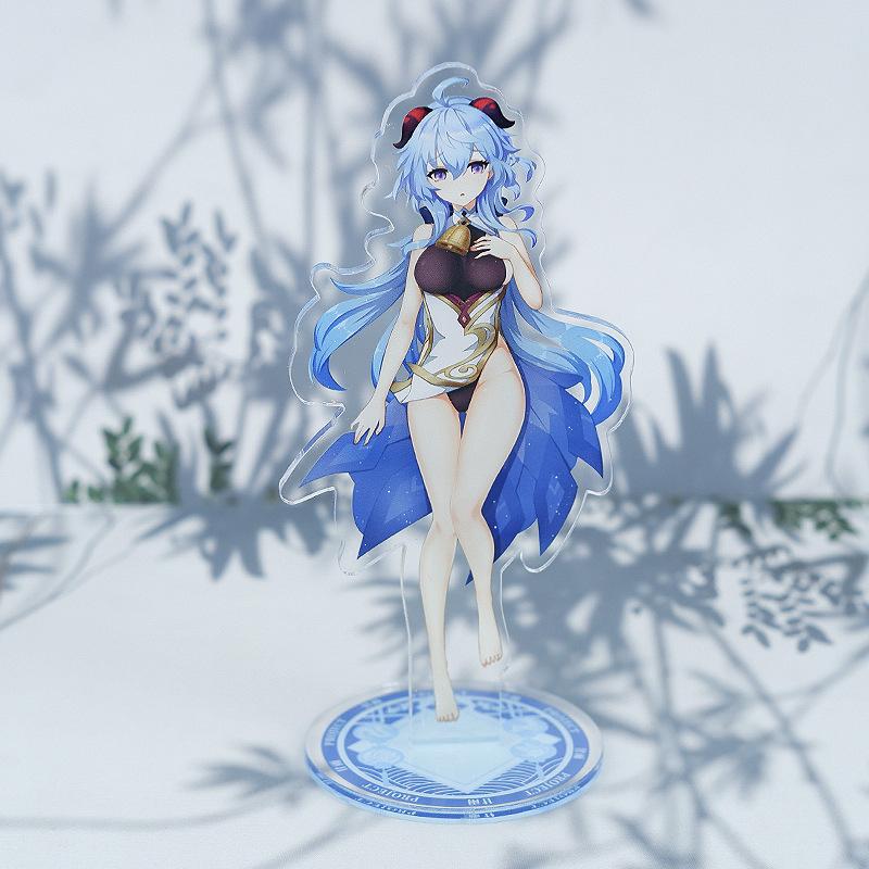 Genshin Anime Cartoon Acrylic Material Figure Puppet Doll Plate Desk Decor Standing Sign Game CollectionKids Collect Toys