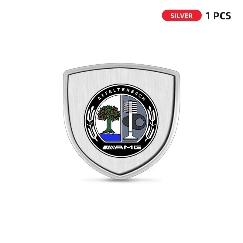 CSB1 1/2pcs 3D Metal Car Body Fender Emblem Shield Stickers Decor Auto Accessories for Mercedes Benz W211 W204 W210 W203 CLA GLA