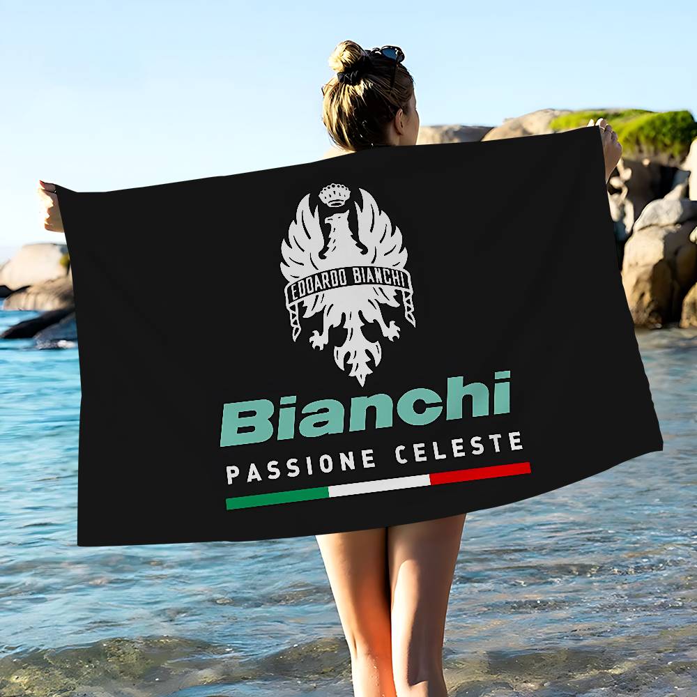 B-BianchiS Логотип Велосипеда Пляжное Полотенце Цветные Полотенца для Ванны для Девочки Микрофибра Быстросохнущее Не Прилипает Песок Пляжное Йога Спа Тренажерный Зал Бассейн