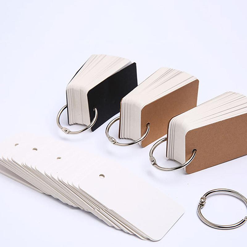 100 листов крафтовой бумаги, пустые карточки, с кольцами для переплета, спиральные блокноты, мини-блокноты, учебные карточки, книга, кавайная канцелярия