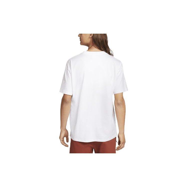 Nike Футболки Мужские Белые С Круглым Вырезом Умеренный Прямой Крой DX9448-100