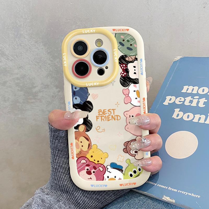 Cute Q Version Cartoon Avatar Suitable for Apple 15promax Mobile Phone Case IPhone 14 New 16 Lanyard 17 AIR