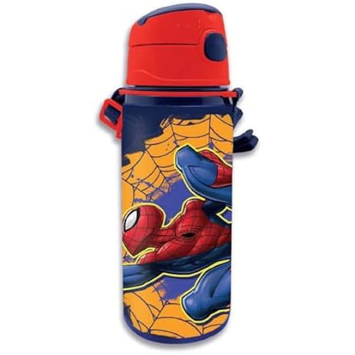 Gourde En Aluminium - DISNEY - Spider-Man - 600 Ml - Poignée - Sans BPA