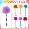 18 Штук Ручка Шариковая с Помпоном Дерево Пушистые Ручки Помпон Декор для Горшечного Растения Милые Пушистые Ручки с Помпонами Подарок на Рождество Школа O