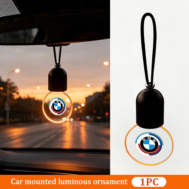 Car Glow LED Light Pendant Hanging Rearview Mirror Accessories For BMW X1 X2 X3 X4 X5 X6 F49 F39 F25 G01 F16 G06 G07 F25 F30 PI1