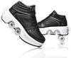 Роликовые коньки для Inline 4 Automatic Walking Invisible Pulley Shoes Skates Black без Девочки, дети, малыши, начинающие, милые, коньки, колеса,