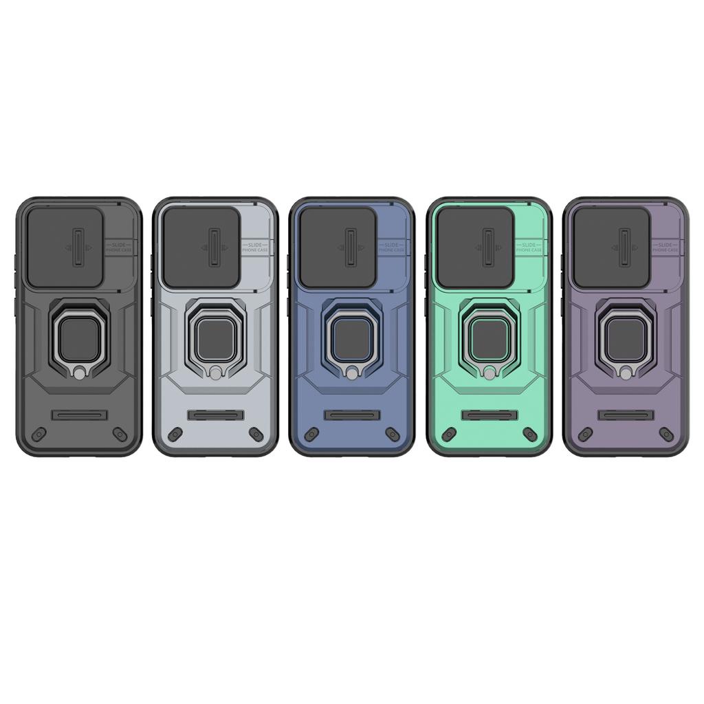 Чехол для Poco X8 Pro со шторкой-окном, чехол-бампер Poco X8 Pro с кольцом-держателем Battle Ring, чехол для телефона Poco X8 Pro с защитой камеры