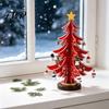 Holiday Party Table Decorations Wooden Christmas Tree Ornaments, 3D Rustic Tabletop Decor Xmas Display for Home Desk, Reusable Nordic Style