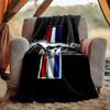 Mustang Flannel Blanket Soft Warm All-Season Throw, Design for Camping, Car Travel, Hiking Sofa, Bed, Office Perfect Gift for Parties
