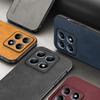 Solid Color Leather Slim Case For Xiaomi 14T Pro Poco F6 Pro X6 Redmi Note 14 13 Pro 12 11 Lens Protection Matte Soft Shockproof Phone Cover