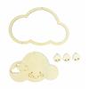 Dreamcatcher - MEGACREA DIY - Engraved Cloud - 5 Pcs - 19.9 X 12.6 Cm - Beige