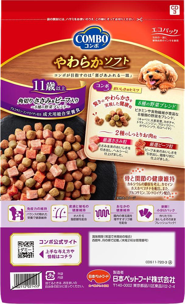 Комбинированный корм для собак Dog Soft Soft от 11 лет и старше из измельченной курицы и овощной смеси Dog 720 г [Полусырой тип] [Много мяса] [Отечественное производство] [Маленький