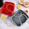 1Pcs Air Fryer Oven Silicone Baking Tray Reusable Pizza Fried Chicken Basket Silicone Molds For Air Fryer Grill Pan