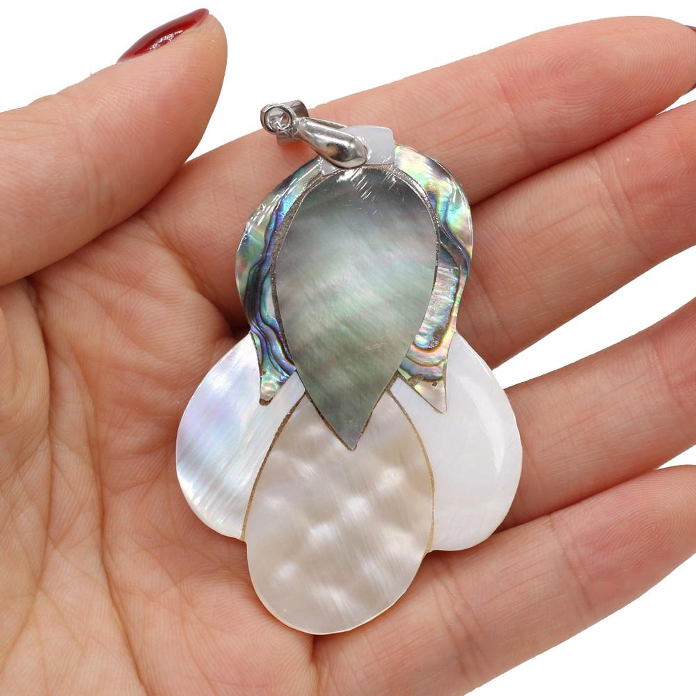 Подвеска из натуральной ракушки, неправильной формы, 50x50 мм, для изготовления ювелирных изделий, DIY, ожерелье, браслет, аксессуар