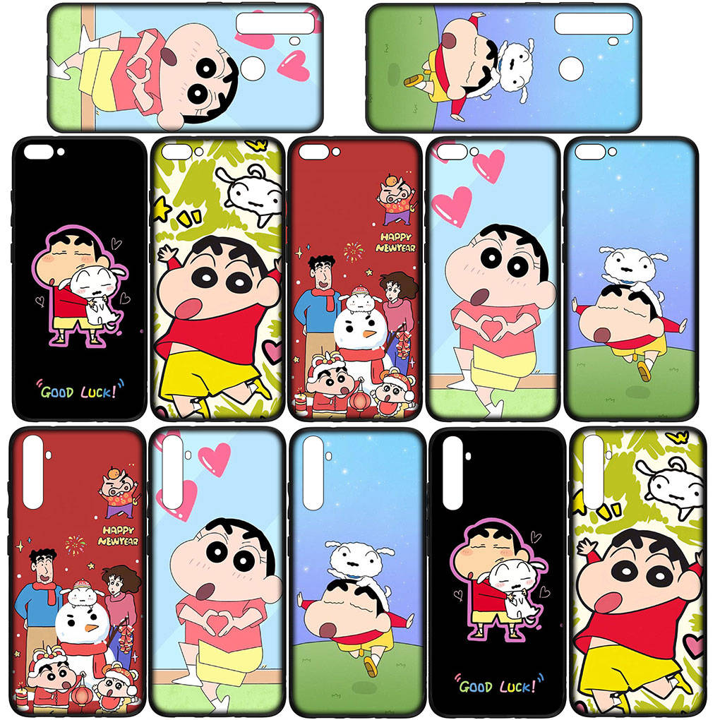 Для iPhone 16 15 Xiaomi Redmi Note 14 13 12 11 Pro Max X 8 16e Samsung Galaxy S25 S24 S23 Moto OPPO Huawei забавный чехол для телефона Crayon Shin Chan Shinchan