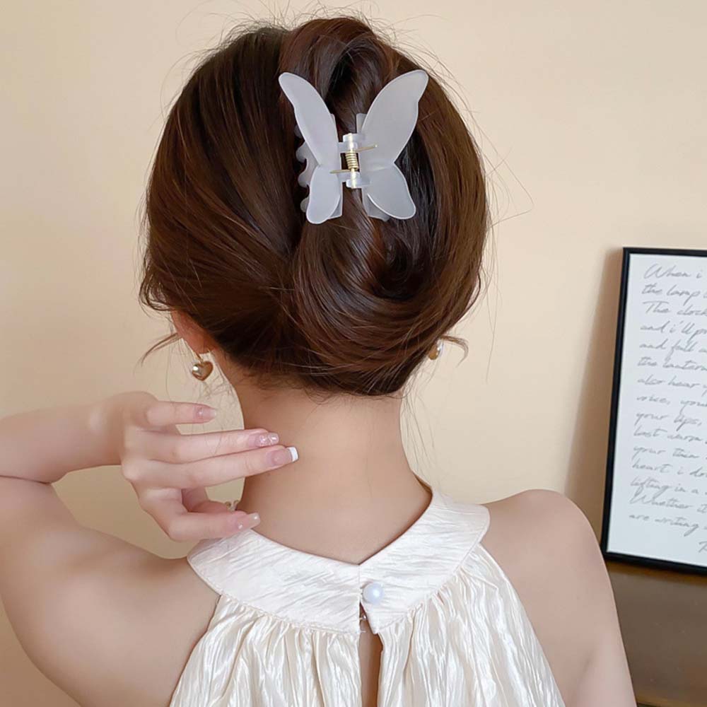Заколка-клипса Бабочка Заколка для волос Акриловая заколка для волос Большая заколка-акула Матовая заколка-краб для волос с бабочкой Девочки